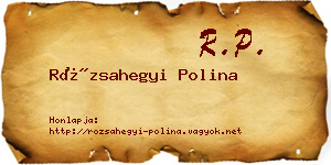 Rózsahegyi Polina névjegykártya